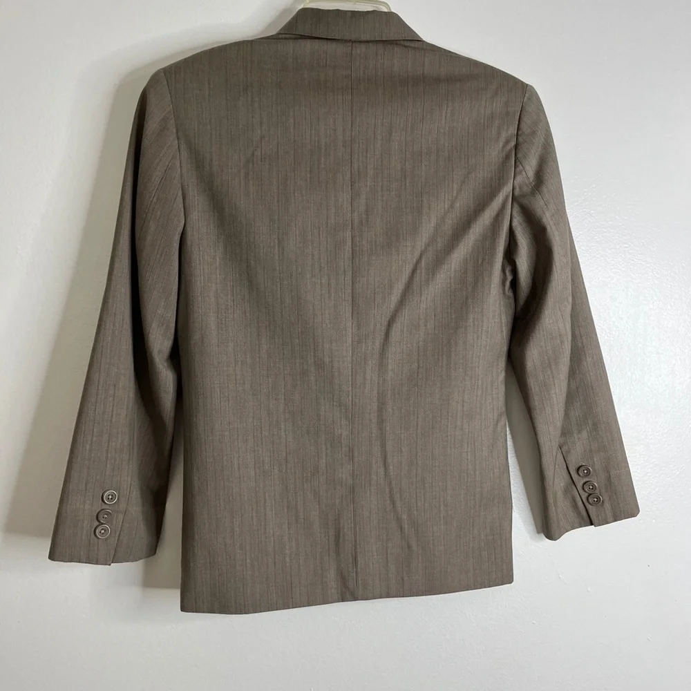 Nautica Mens Tan Brown Blazer Polyester Blend Fully Lined 12 - Picture 4 of 9